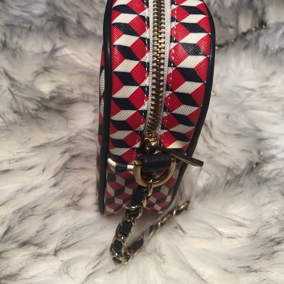 Forever 21 Graphic Geometric Print Chain Strap Shoulder Crossbody - Picture 3 of 7